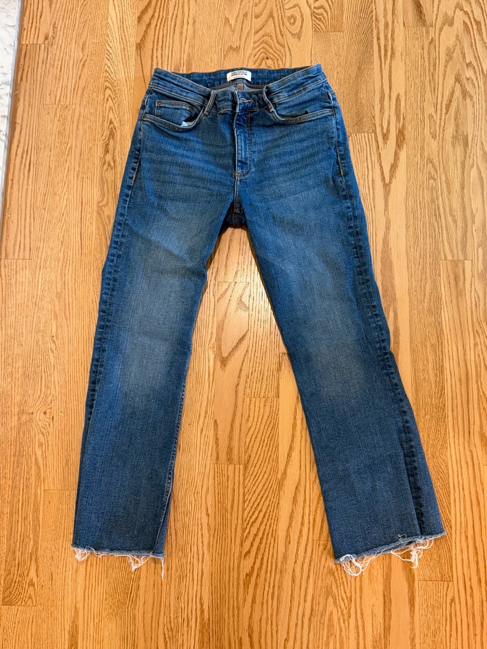 Zara Blue Ankle Crop Skinny Jeans